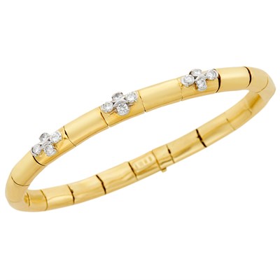 Lot 264 - Gold and Diamond Bracelet