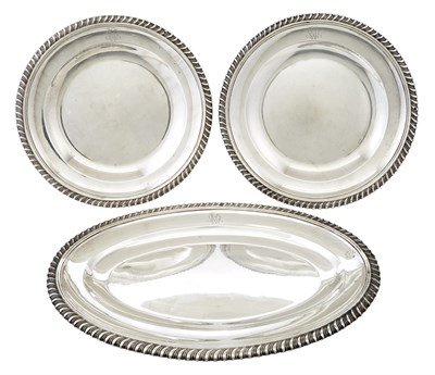 Lot 1051 - Pair of French Sterling Silver Dishes and...