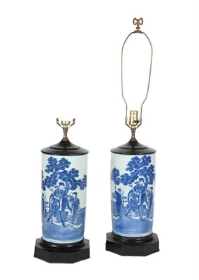 Lot 364 - Companion Pair of Chinese Blue and White...
