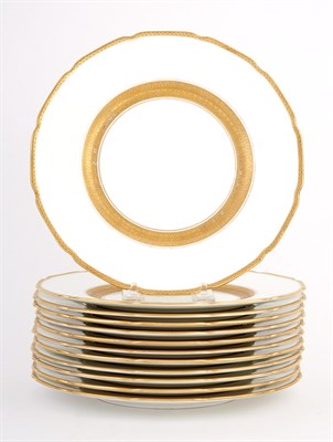 Lot 389 - Set of Twelve Lenox Gilt Decorated Porcelain...