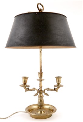 Lot 113 - Louis XVI Style Gilt-Metal Bouillotte Lamp...