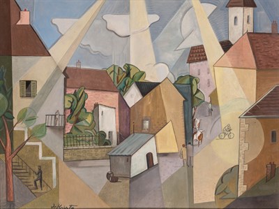Lot 40 - Bela de Kristo Hungarian, 1920-2006 Village de...