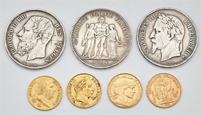 Lot 92 - Group of Gold and Silver Coins Group of seven...