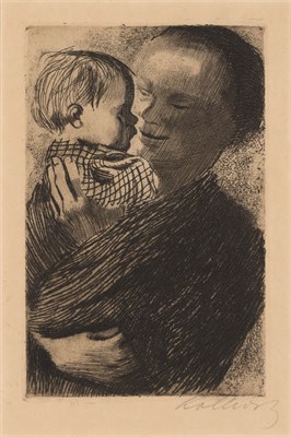 Lot 91 - Käthe Kollwitz (1867-1945) MUTTER MIT KIND AUF...