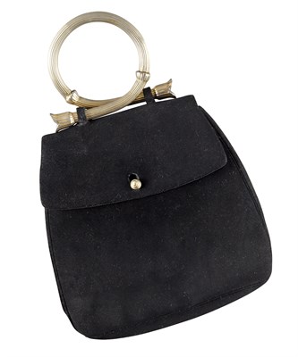 Lot 150 - [WALLIS, DUCHESS OF WINDSOR] Black suede...
