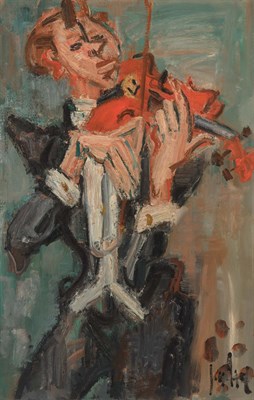 Lot 29 - Gen Paul French, 1895-1975 The Violinist,...