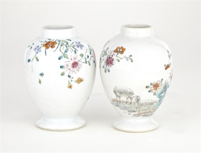 Lot 57 - Pair of Chinese Famille Rose Glazed Porcelain...