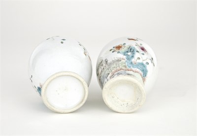 Lot 57 - Pair of Chinese Famille Rose Glazed Porcelain...