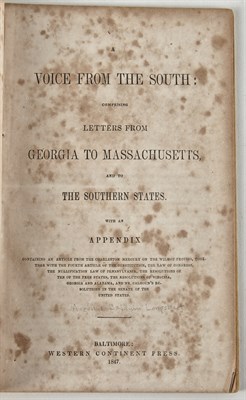 Lot 34 - [LONGSTREET, AUGUSTUS B.] A Voice from the...