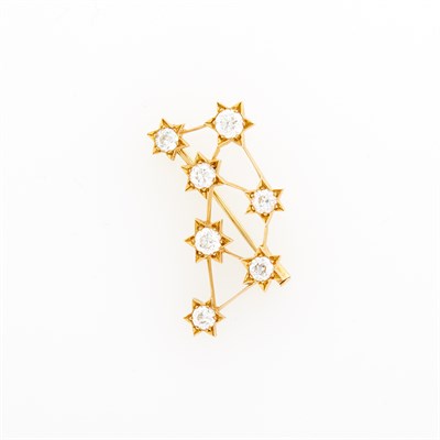 Lot 155 - Gold and Diamond Constellation Pin
