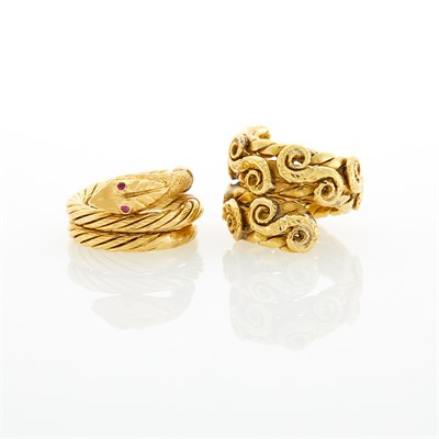 Lot 93 - Ilias Lalaounis Two Gold Rings
