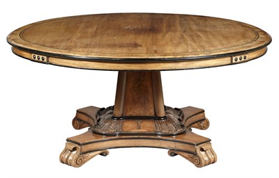 Lot 1130 - George IV Mahogany, Ebony-Inlaid and...