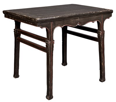 Lot 75 - Chinese Black Lacquer Wine Table 17th/18th...