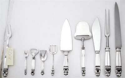 Lot 203 - Group of Georg Jensen Sterling Silver Acorn...