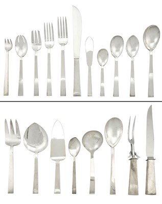 Lot 173 - Adra Sterling Silver Moderne Pattern Flatware...