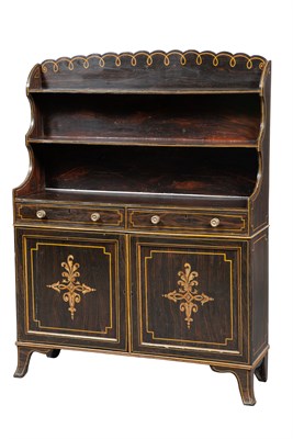 Lot 237 - George III Faux-Rosewood Painted Chiffonier...
