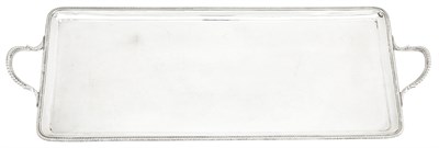 Lot 337 - English Sterling Silver Drinks Tray D&J Wellby...