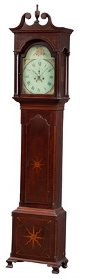Lot 227 - Chippendale Inlaid Mahogany Tall Case Clock...