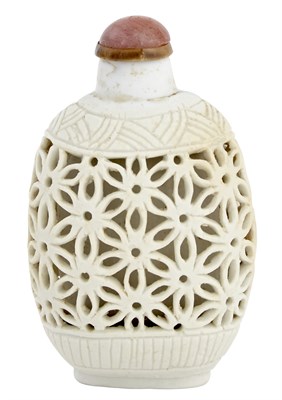 Lot 172 - Chinese Molded Porcelain Snuff Bottle 19th...