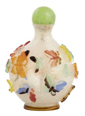 Lot 160 - Chinese Multi-Color Overlay Glass Snuff Bottle...