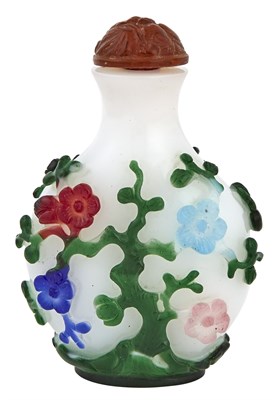 Lot 163 - Chinese Multi-Color Overlay Glass Snuff Bottle...