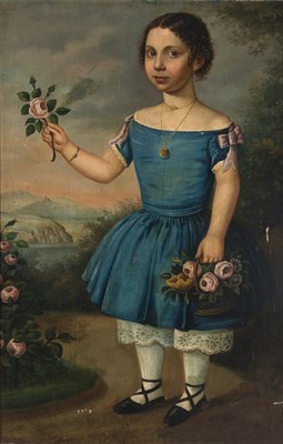 Lot 25 - Continental School 19th Century Young Girl...