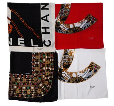 Lot 632 - Four Chanel Scarves