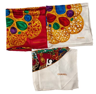 Lot 636 - Three Chanel Scarves