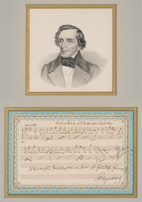 Lot 119 - [MUSIC] MEYERBEER, GIACOMO. Autograph musical...