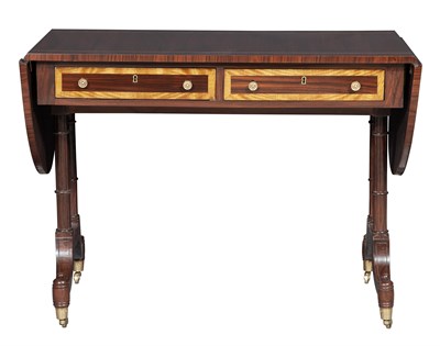 Lot 116 - Regency Style Inlaid Rosewood Sofa Table...