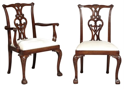 Lot 194 - Set of Twelve George II Style Mahogany Dining...