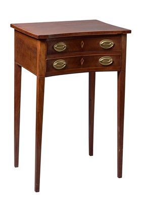 Lot 287 - Federal Inlaid Mahogany Work Table Possibly...