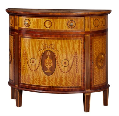 Lot 187 - George III Style Inlaid Satinwood Cabinet...