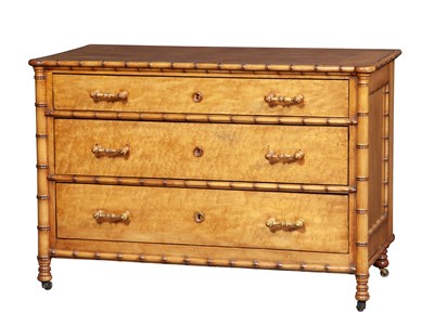 Lot 134 - Maple and Faux Bamboo Chest of Drawers Height...
