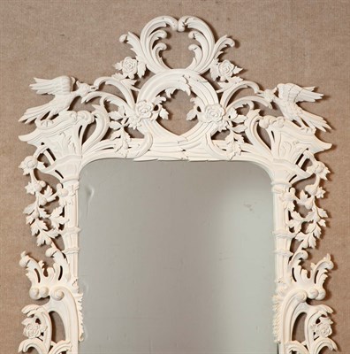 Lot 345 - George II Style White-Painted Mirror Height 60...