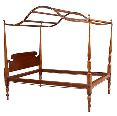 Lot 274 - Federal Style Cherry and Pine Tester Bedstead...