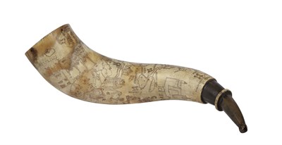 Lot 235 - Engraved Powder Horn French and Indian War,...