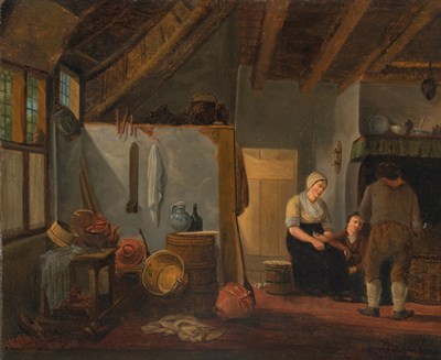 Lot 75 - Johannes Jelgerhuis Dutch, 1770-1836 Family in...