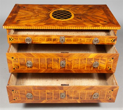 Lot 535 - French Neoclassical Walnut and Marquetry...