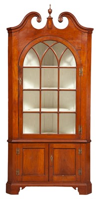 Lot 239 - Federal Inlaid Cherry Corner Cabinet...
