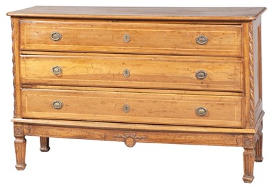 Lot 95 - Continental Neoclassical Walnut Commode Height...