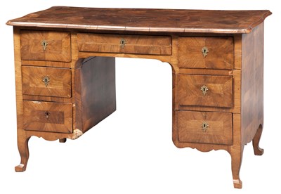 Lot 80 - Italian Walnut Parquetry Desk Height 30 1/2...