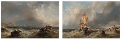 Lot 73 - A. Hunt British, 19th Century French Lugger...