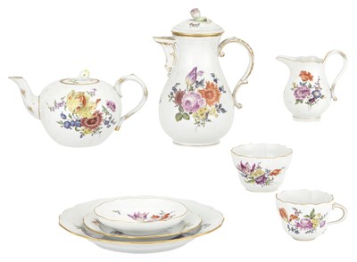 Lot 102 - Meissen Porcelain Tea and Coffee Service...