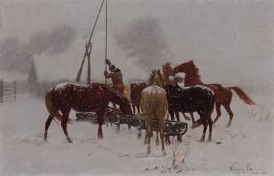Lot 10 - Wlodzimierz Los Polish, 1849-1888 Watering...