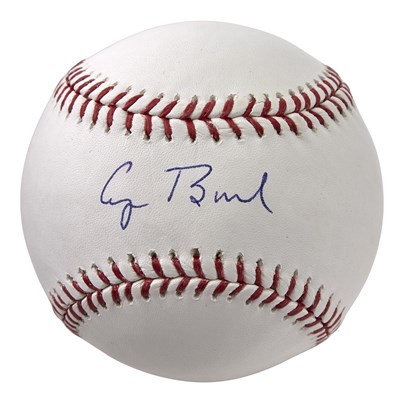 Lot 7 - [BASEBALL] BUSH, GEORGE. Signed baseball....