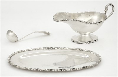 Lot 292 - Mexican Sterling Silver Sauceboat, Ladle and...