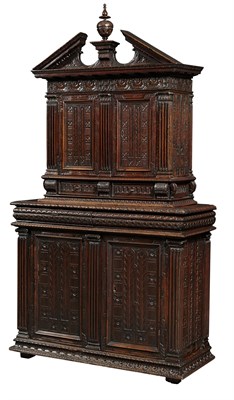 Lot 1163 - French Walnut Cabinet 17th Century In three...