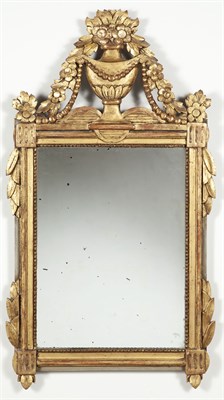 Lot 163 - Louis XVI Style Giltwood Mirror Height 35...