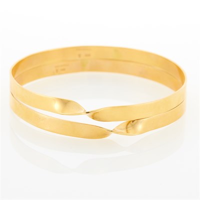 Lot 70 - Two Gold Bangle Bracelets